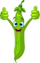 Garden peas Character giving thumbs up