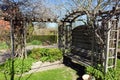 Garden pergola gazebo arbor Royalty Free Stock Photo