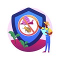 Garden pests abstract concept vector illustration.