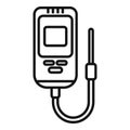 Garden ph meter icon outline vector. Probe test kit