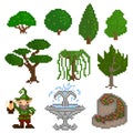 Garden pixelart Royalty Free Stock Photo