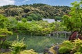 The garden and the pond inside Eikan-Do temple. Kyoto Japan