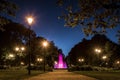 Garden pool at night, Vilnius Royalty Free Stock Photo