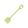 Garden rake isolated icon