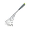 Garden rake isolated on white with clipping path Royalty Free Stock Photo