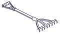 Garden Rake for Landscaping and Yard Work, vector design Generative AI Royalty Free Stock Photo