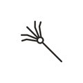 Garden, rake, tool vector icon. Element of design tool for mobile concept and web apps vector. Thin line icon for website design Royalty Free Stock Photo