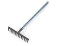 Garden rake on white background. 3d illustration