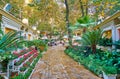 The garden of restaurant in Darband, Tehran, Iran