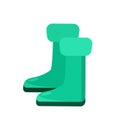 Garden rubber boots isolated icon