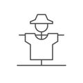 Garden scarecrow line outline icon