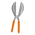 Garden scissors icon cartoon . Farm tool