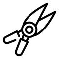 Garden scissors icon outline vector. Trimmer lawn