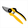 Garden scissors icon, vector illustration of pruning shears for gardening, farming equipment, tool for pruning trees and Royalty Free Stock Photo