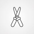 Garden scissors vector icon sign symbol Royalty Free Stock Photo