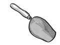 Garden scoop  Garden Tool Cartoon Retro Drawing Royalty Free Stock Photo