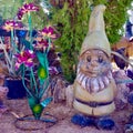 Garden Sculpture Display in Nevada Cactus Nursery Royalty Free Stock Photo