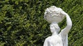 Garden Sculpture Young Girl Carrying Fruits Basket On Her Head