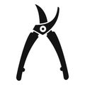 Garden secateur icon simple vector. Shears pruning