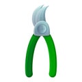 Garden secateurs icon, cartoon style Royalty Free Stock Photo