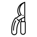 Garden secateurs icon, outline style Royalty Free Stock Photo