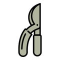 Garden secateurs icon, outline style Royalty Free Stock Photo