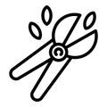 Garden secateurs icon outline vector. Plant pliers Royalty Free Stock Photo