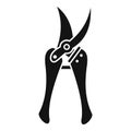Garden secateurs icon, simple style Royalty Free Stock Photo