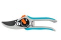 Garden secateurs. Pruning shears for cutting branches isolated on white background. Garden tool. File contains clipping path Royalty Free Stock Photo