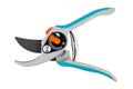 Garden secateurs. Pruning shears for cutting branches isolated on white background. Garden tool. File contains clipping path Royalty Free Stock Photo