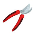 Garden shears for hacking shrubs. Scissors for branches and sticks.Farm and gardening single icon in cartoon style