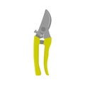 Garden shears. Secateurs. Garden tool trimmer in flat style. Royalty Free Stock Photo