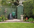 Garden Shed with log store Royalty Free Stock Photo