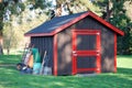 Garden Shed in the Trees Royalty Free Stock Photo