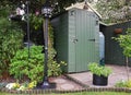 Garden Shed and Victorian Lamp