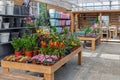 Garden shop selling plants and accessories like flower pots