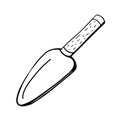 Garden shovel isolated on a white background. Garden scoop. Shovel for earthworks.a tool for digging and transplanting plants