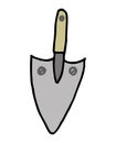 Garden shovel isolated on a white background. Garden scoop. Shovel for earthworks. A tool for digging and transplanting