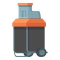 Garden shredder icon cartoon vector. Work trimmer