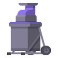 Garden shredder nature icon cartoon vector. Summer working