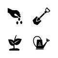 Garden. Simple Related Vector Icons Royalty Free Stock Photo