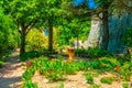 Garden at Son Marroig, former mansion of Archduke Luis Salvado, at Mallorca, Spain Royalty Free Stock Photo