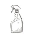 Garden sprayer, bottle aerosol in sketch style