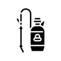 garden sprayer pressure water irrigation glyph icon vector illustration Royalty Free Stock Photo