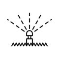 Garden sprinkler icon. Automatic lawn watering system. Sprinkler irrigation Royalty Free Stock Photo