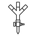 Garden sprinkler icon, outline style