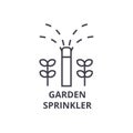 Garden sprinkler line icon, outline sign, linear symbol, vector, flat illustration