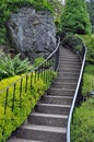 Steep garden stairs