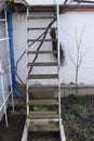 steep garden stairway