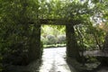 Garden stone gate